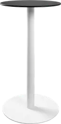 Sydney - Table cocktail round - 24'' Dia x 40" H - White & Black