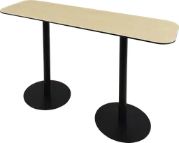 Sydney - Communal table - 72'' L x 24'' W x 40" H - Black & Light wood