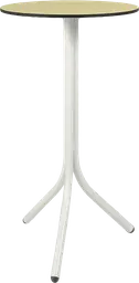 Bloom - Table cocktail round - 24'' Dia x 40" H - White & Yellow meringue
