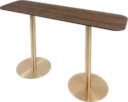 Sydney - Table commune - 72'' L x 24'' l x 40" H - Or & Bois brun