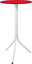 Bloom - Table cocktail rond - 24'' D x 40" H - Blanc & Rouge
