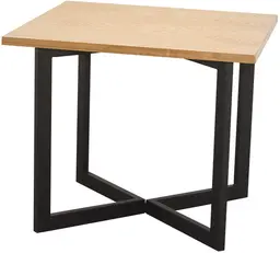 Victoria - Table bistro - 36'' L x 36'' l x 30'' H - Noir mat - Bois ambré