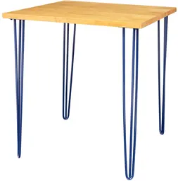 Oslo - Table bistro - 36'' L x 36'' l x 40'' H - Bleu & Bois naturel