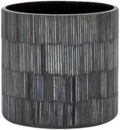 Barcelone - Cache-pot - 5" D x 5" H - Noir