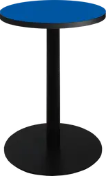 Sydney - Table cocktail rond (AVEC CADRE) - 24'' D x 30" H - Noir & Bleu
