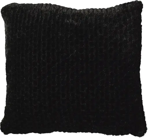 Coussin fourrure - Noir