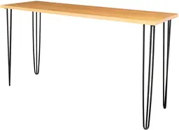 Oslo - Table commune - 72'' L x 24'' l x 40'' H - Noir mat & Bois naturel