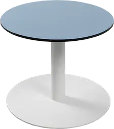 Sydney - Table à café rond - 24'' D x 16" H - Blanc & Bleu baltique