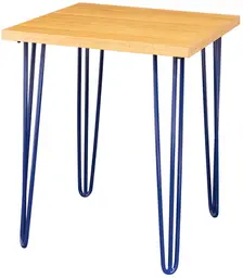Oslo - Table cocktail - 24'' L x 24'' l x 30'' H - Bleu & Bois naturel