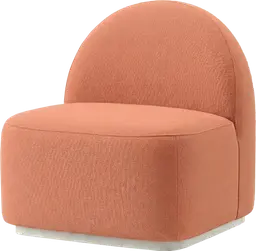 Luna - Straight sofa - Coral