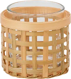 Tiki - Votive - 3.5" D x 3.25" H - Bois