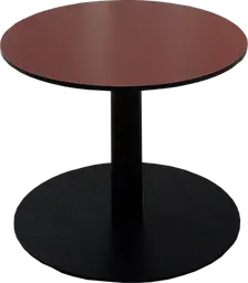 Sydney - Table à café rond - 24'' D x 16" H - Noir & Bordeaux