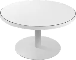 Sydney - Table à café rond (AVEC CADRE) - 36'' D x 16" H - Blanc