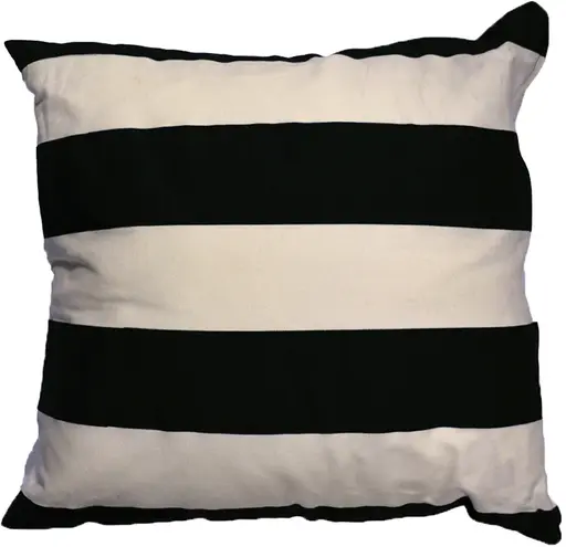 Coussin design - Noir et blanc ligné