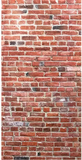 Mur - 4' L x 8' H - Brique rouge
