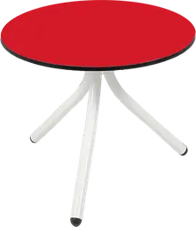 Bloom - Coffee table round - 24'' Dia x 16" H - White & Red