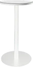Sydney - Table cocktail rond (AVEC CADRE) - 24'' D x 40" H - Blanc