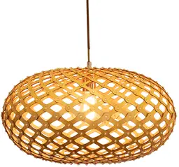 Palawan luminaire - Rond - 20'' D - Bois