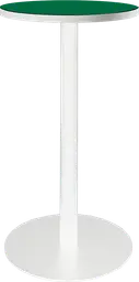 Sydney - Table cocktail rond (AVEC CADRE) - 24'' D x 40" H - Blanc & Vert