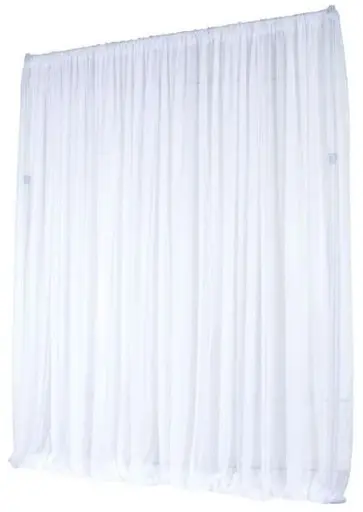 Voile curtain (WITH STRUCTURES) - 8-12' L x 8-14' H - IFR - White