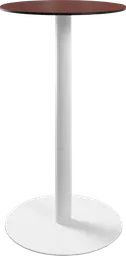 Sydney - Table cocktail round - 24'' Dia x 40" H - White & Bordeaux