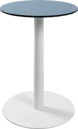 Sydney - Table cocktail rond - 24'' D x 30" H - Blanc & Bleu baltique