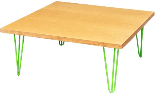 Oslo - Table à café - 36'' L x 36'' l x 16'' H - Vert & Bois naturel