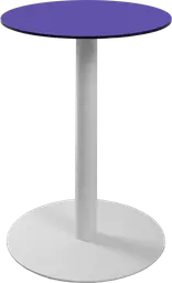 Sydney - Table cocktail rond - 24'' D x 30" H - Blanc & Mauve