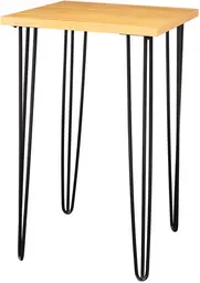 Oslo - Table cocktail - 24'' L x 24'' l x 40'' H - Noir mat & Bois naturel