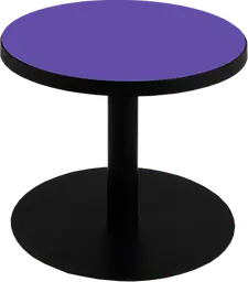 Sydney - Table à café rond (AVEC CADRE) - 24'' D x 16" H - Noir & Mauve