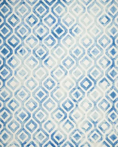 Euphemia carpet - 10' L x 8' W - Blue & Ivory