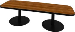 Sydney - Table à café (AVEC CADRE) - 72'' L x 24'' l x 16" H - Noir & Bois brun