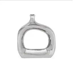 Gaspé - Vase - 10'' L x 3'' W x 11'' H - Chrome