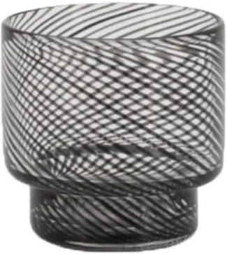 Santo - Votive - 4’’ D x 4‘’ H - Noir