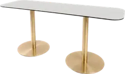 Sydney - Table commune - 72'' L x 24'' l x 30" H - Or & Blanc