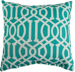 Romanesk cushion - Turquoise and white