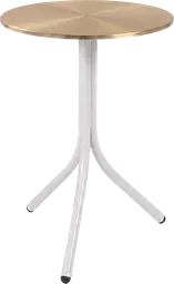 Bloom - Table cocktail round - 24'' Dia x 30" H - White & Gold