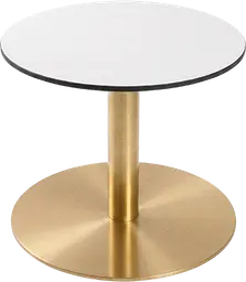 Sydney - Table à café rond - 24'' D x 16" H - Or & Blanc