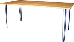 Oslo - Dinner table - 80.5" L x 42'' W x 40'' H - Blue & Natural wood