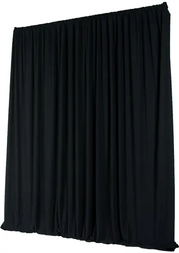 Velvet curtain (WITH STRUCTURES) - 8-12' L x 8-14' H - 15oz IFR - Black