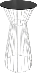 Soho - Table cocktail rond - 24'' D x 40" H - Blanc & Noir