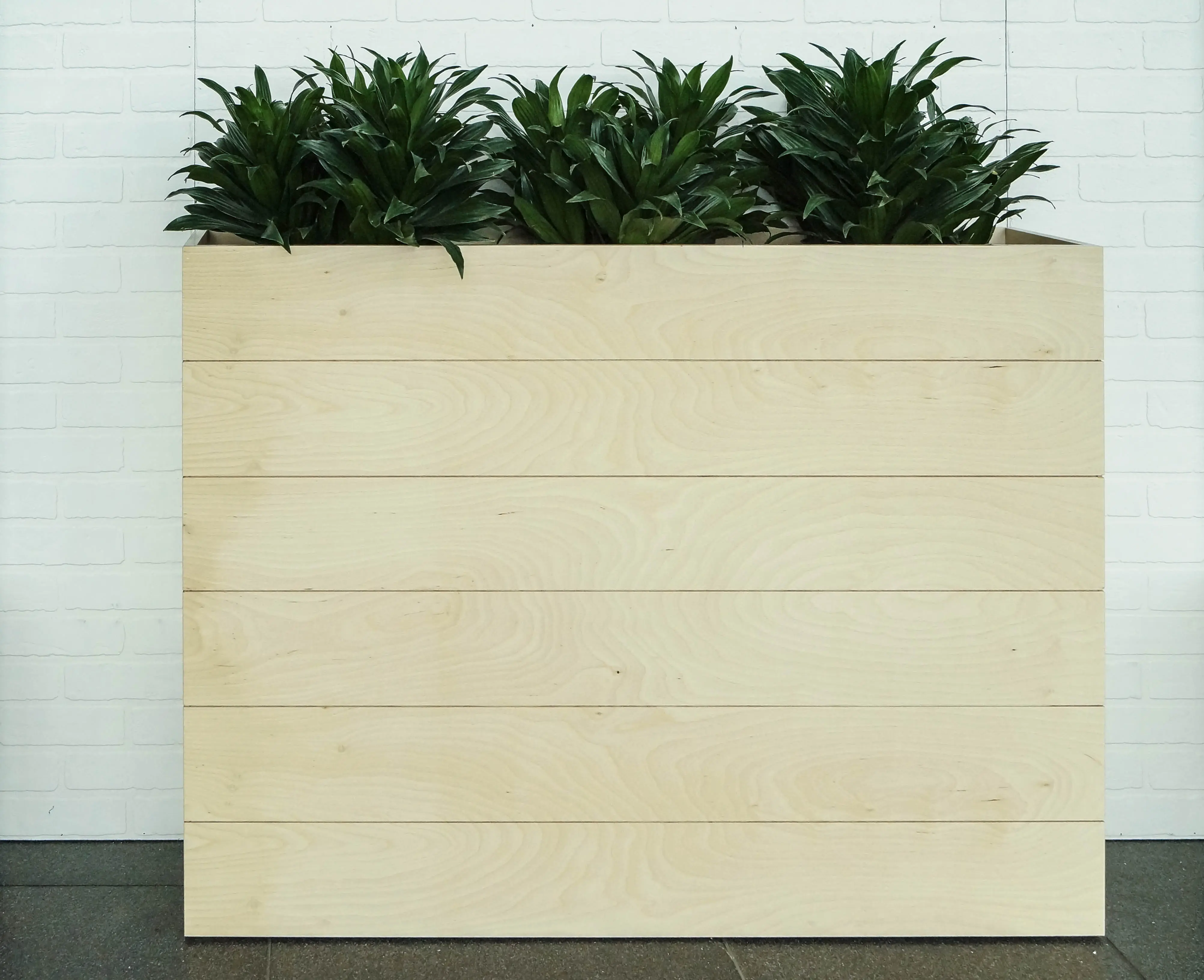 Nordique muret - 48" L x 36" H - Bois clair utilisé dans le cadre de la réalisation Module Verdure Bois