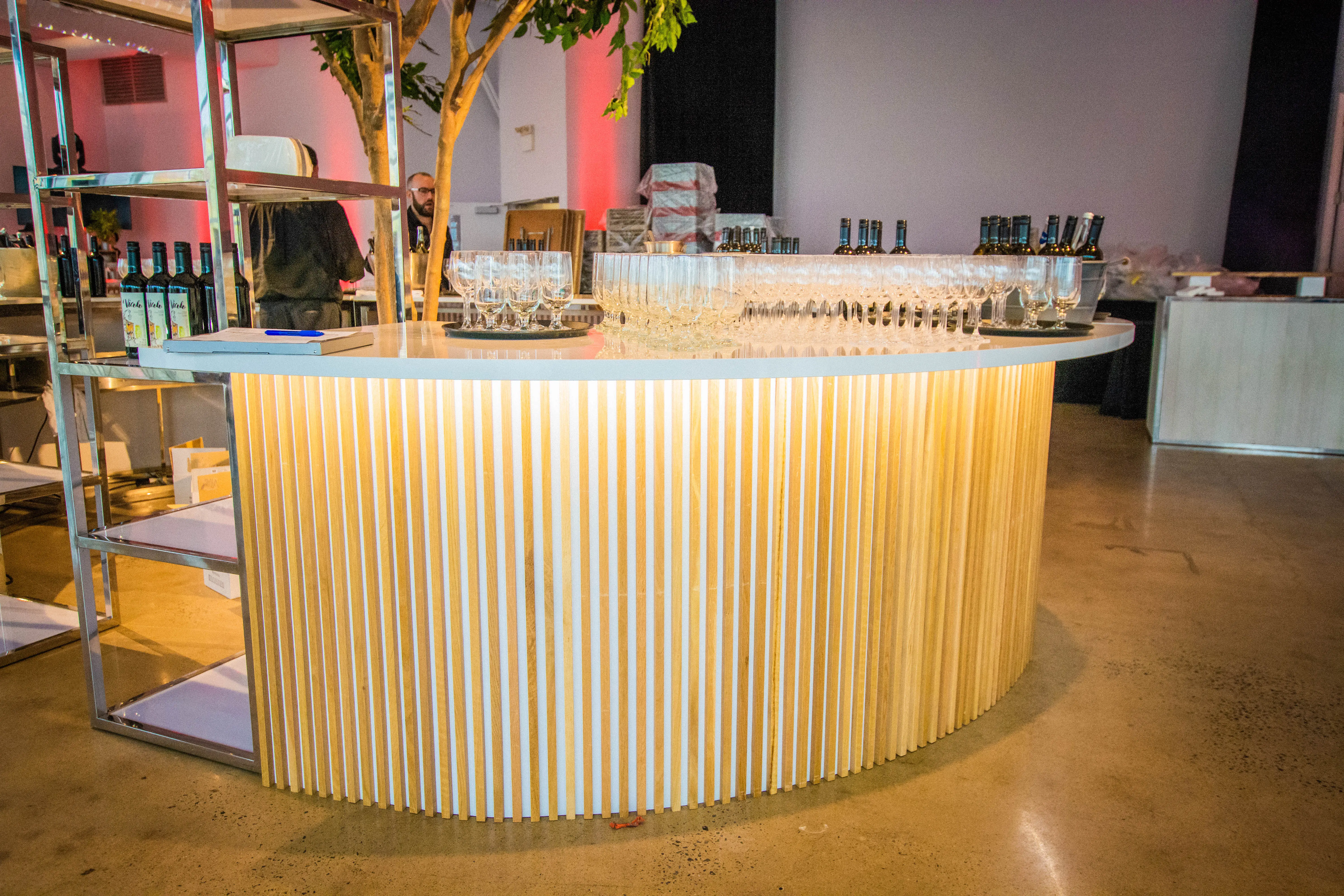 Scandinave bar 8' 1/4 round - Assembly wooden batten used in the inspiration Bar Scandinave 3