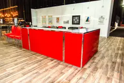 Manhattan bar - 6' - Red used in the inspiration Bar Manhattan Rouge