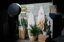 Plante Cactus artificielle - 42" H - Vert & Noir utilisé dans le cadre de la réalisation Sur Mesure Surf Photobooth 2