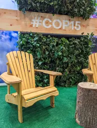 Adirondack armchair - Natural wood used in the inspiration Palais Congès Pxl 20221206 211412379 EN