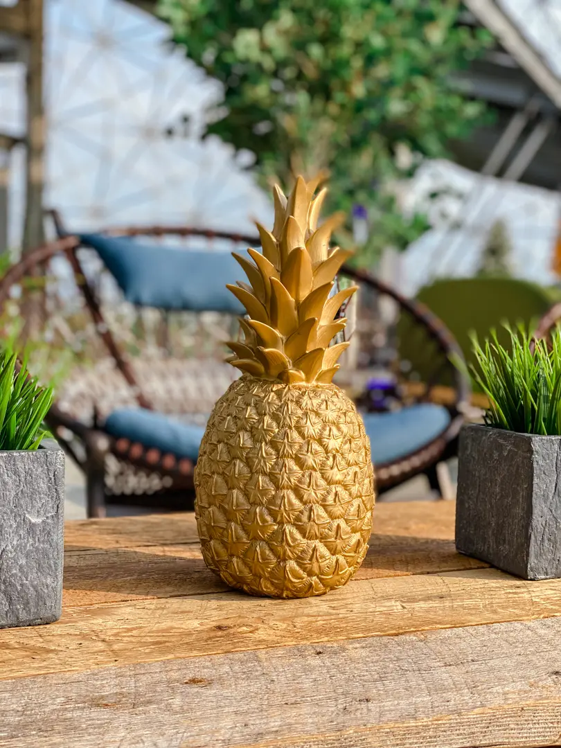 Ananas lampe - Or utilisé dans le cadre de la réalisation Ananas Tulum
