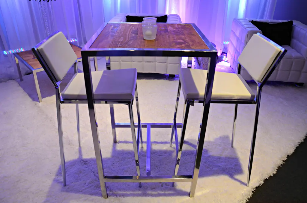 Tabouret Cuir Blanc