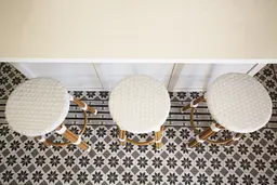 Azur stool - Light brown & White used in the inspiration Bar Shaker Tabourets Azur Plancher Beau Prelart