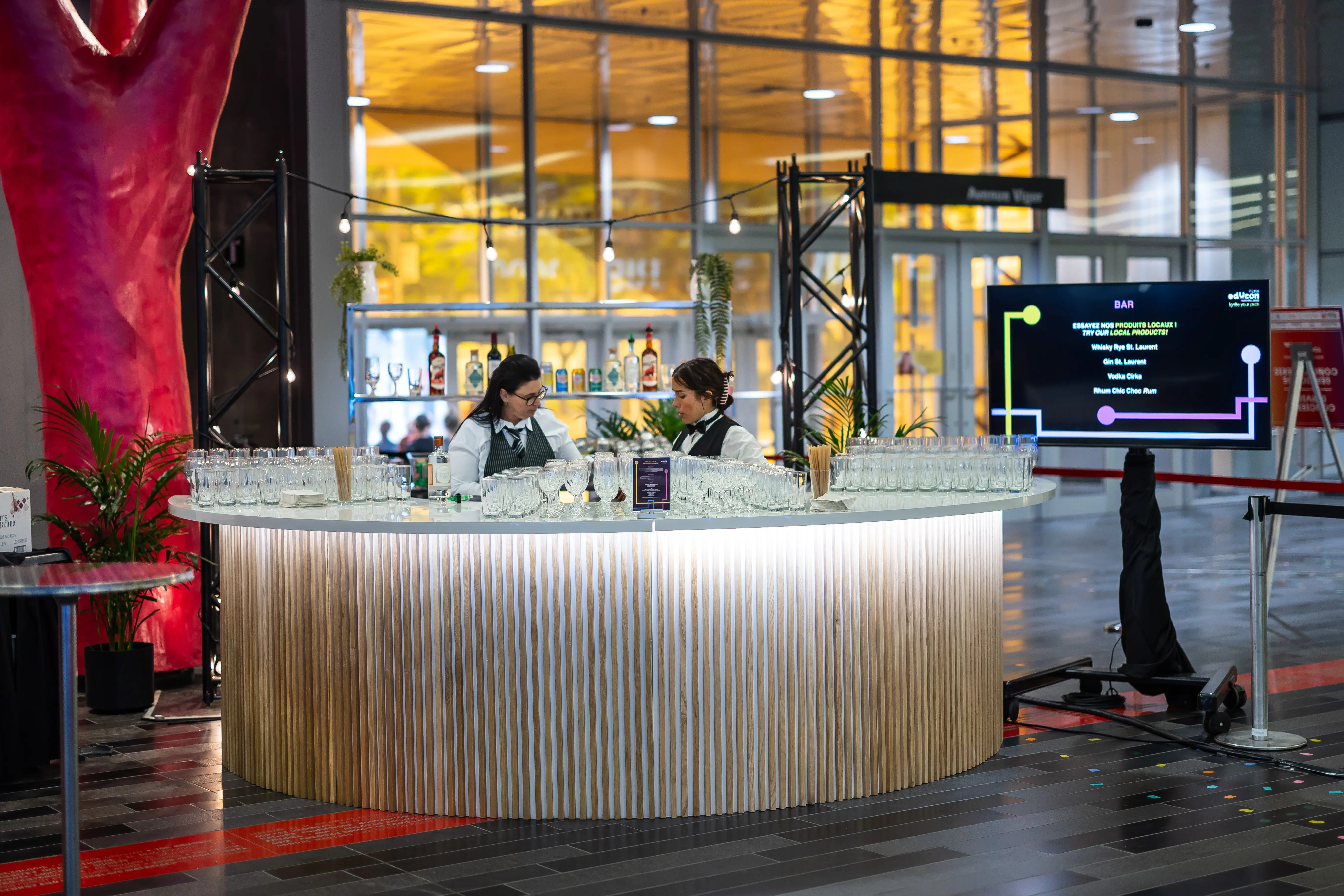 Scandinave bar 8' 1/4 round - Assembly wooden batten used in the inspiration Educon PCMA - TKNL - 52